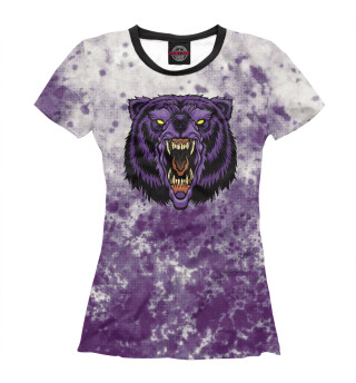 Футболка для девочек Фиолетовый медведь