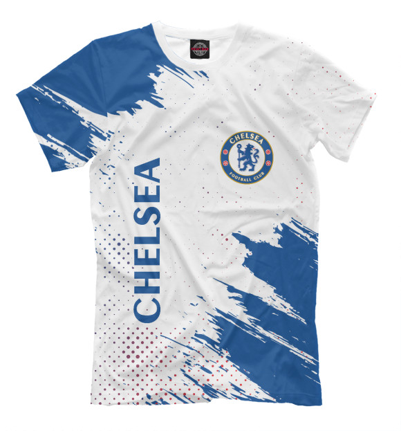 Мужская футболка с изображением Chelsea F.C. / Челси цвета Белый