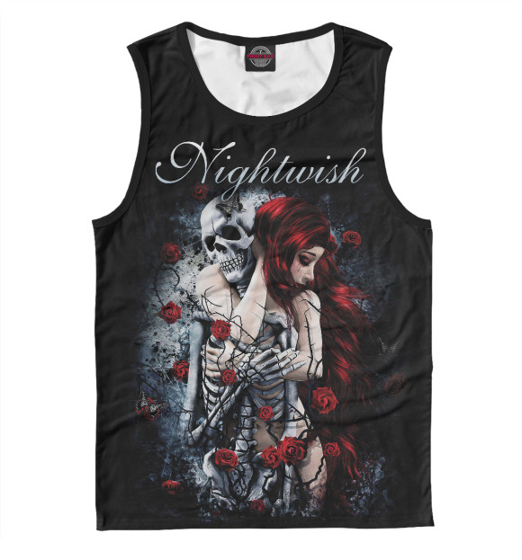 Майка для мальчика с притом Nightwish цвета Белый Майка для мальчика с изображением Nightwish цвета Белый