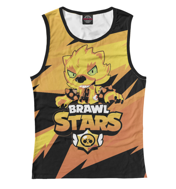 Женская майка с изображением Brawl Stars цвета Белый