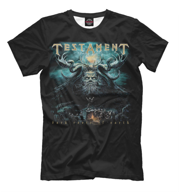 Футболка для мальчиков с изображением Testament цвета Белый