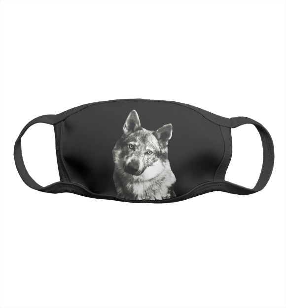 Маска тканевая с изображением Волк цвета Белый