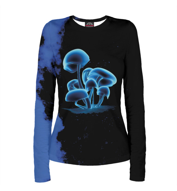 Женский лонгслив с изображением Fluorescence цвета Белый