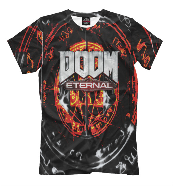 Футболка для мальчиков с изображением DOOM ETERNAL цвета Белый