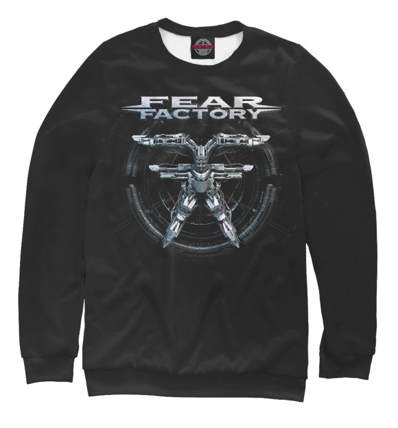 Мужской свитшот с изображением Fear factory цвета Белый