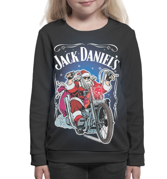 Свитшот для девочек с изображением Jack Daniel's цвета Белый
