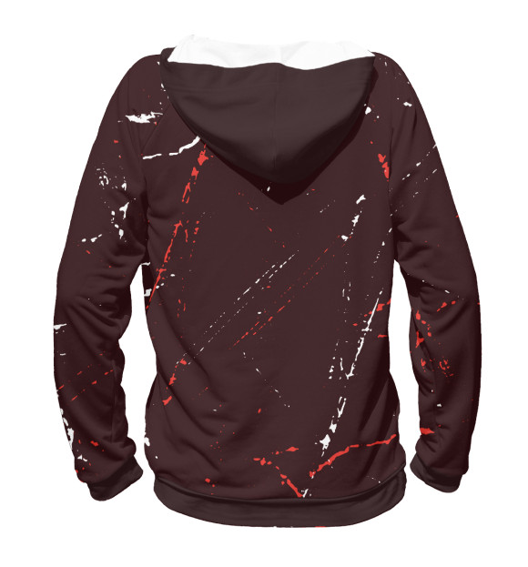 Мужское худи с изображением Arsenal | Arsenal Football | Гранж цвета Белый