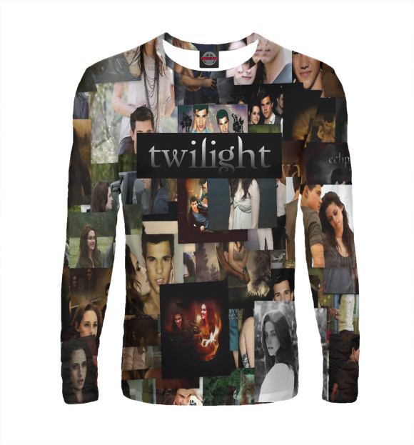 Мужской лонгслив с изображением Twilight | Сумерки цвета Белый