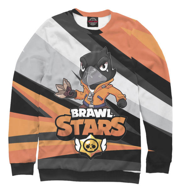 Свитшот для девочек с изображением Brawl Stars цвета Белый