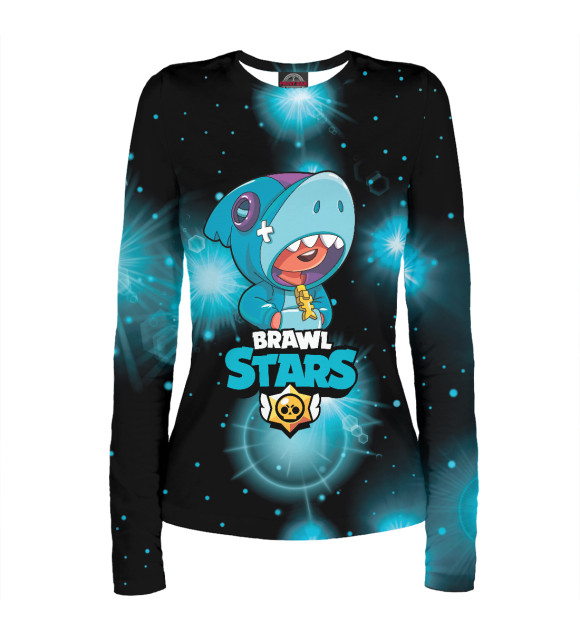 Женский лонгслив с изображением Brawl Stars цвета Белый