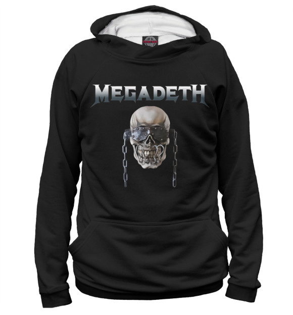 Женское худи с изображением Megadeth цвета Белый