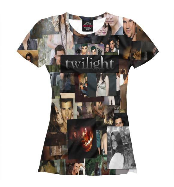 Женская футболка с изображением Twilight | Сумерки цвета Белый