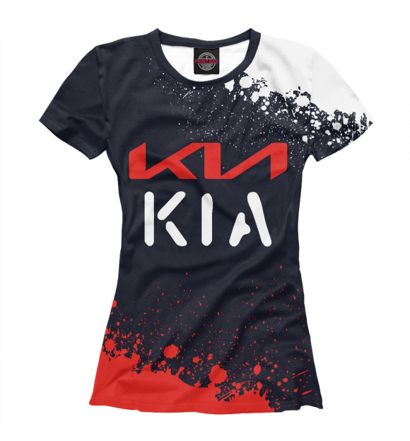 Футболка для девочек с изображением KIA | KIA цвета Белый