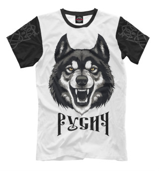 Мужская футболка Волк русич