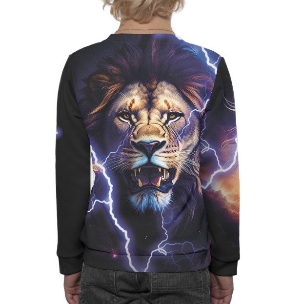 Свитшот для мальчиков с изображением Лев цвета Белый