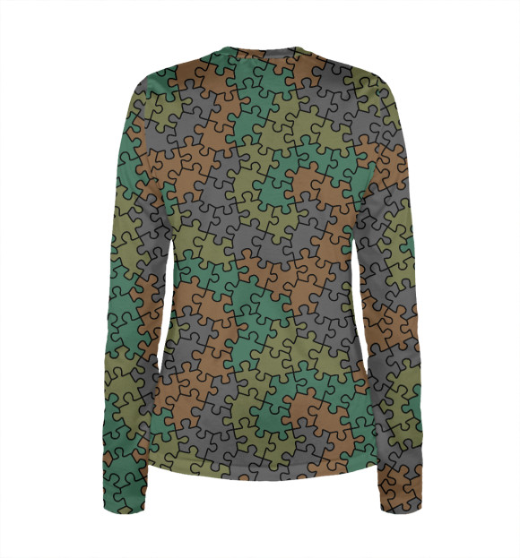 Женский лонгслив с притом Urban Helix цвета Белый Женский лонгслив с изображением Urban Helix цвета Белый