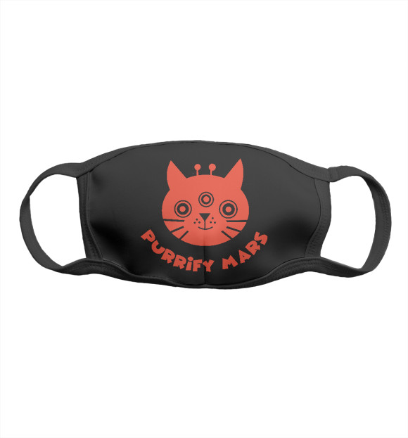 Маска тканевая с изображением Purrify Mars цвета Белый