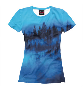 Женская футболка Синий туман