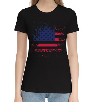 Хлопковая футболка для девочек USA