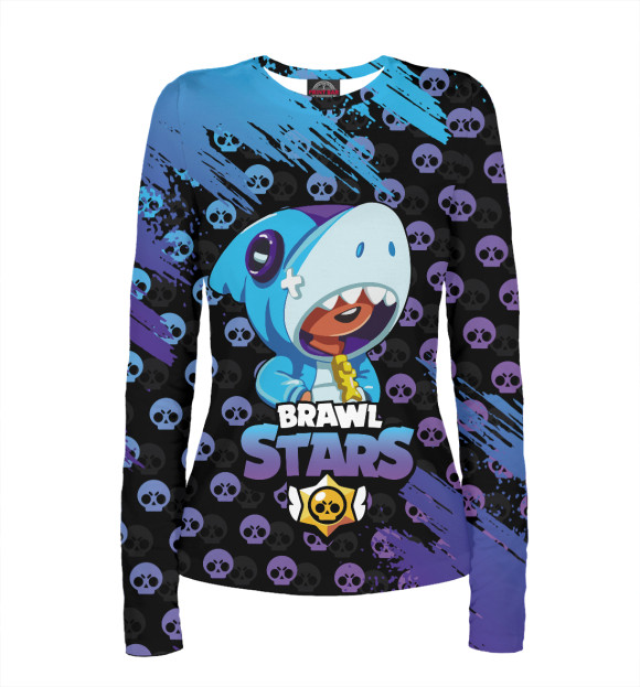 Женский лонгслив с изображением Brawl Stars цвета Белый