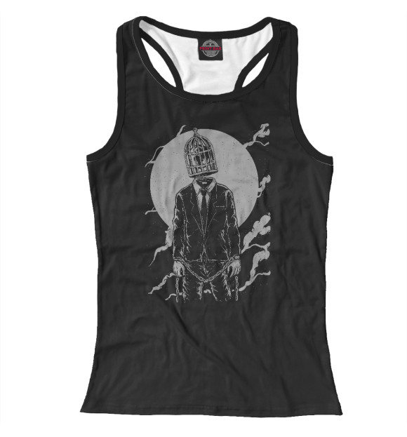 Женская майка-борцовка с изображением Мировая клетка цвета Белый