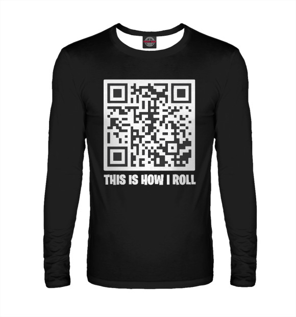 Мужской лонгслив с изображением How I Roll цвета Белый