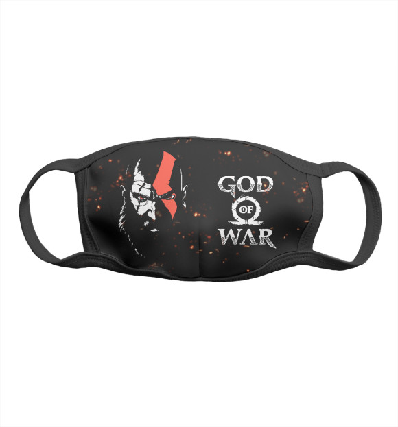 Маска тканевая с изображением God of War цвета Белый
