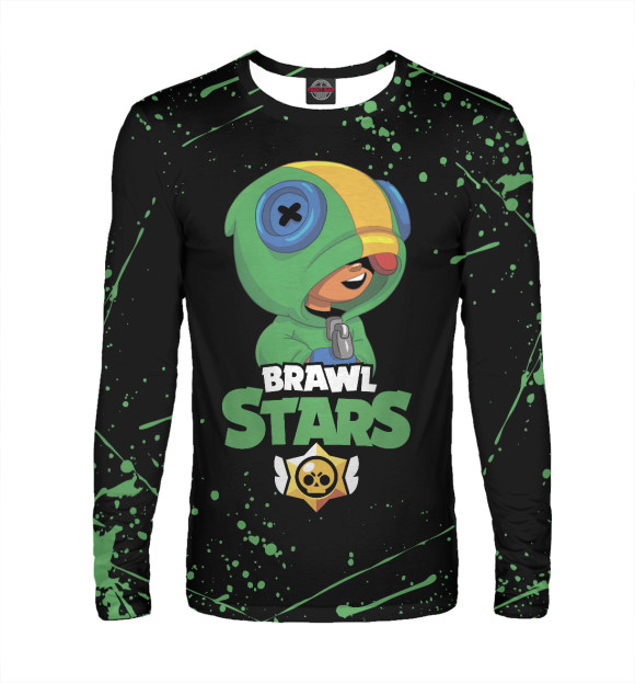 Мужской лонгслив с изображением Brawl Stars цвета Белый