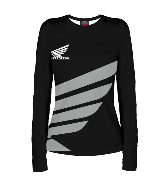 Женский лонгслив с изображением Honda HRC цвета Белый