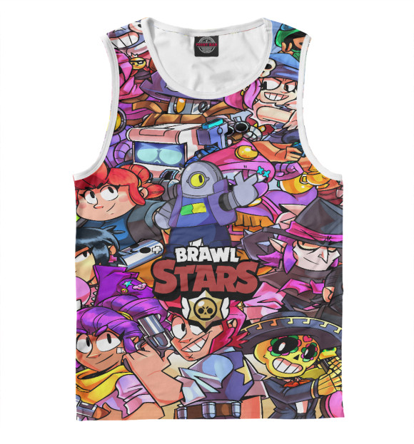 Майка для мальчика с изображением Brawl Stars Ricochet цвета Белый