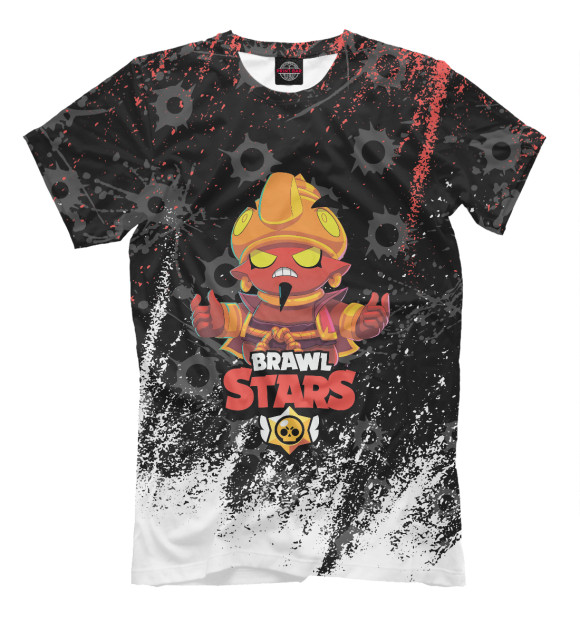 Футболка для мальчиков с притом BRAWL STARS EVIL GENE цвета Белый Футболка для мальчиков с изображением BRAWL STARS EVIL GENE цвета Белый