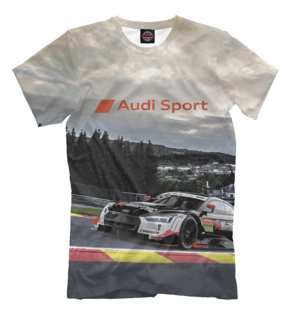 Футболка для мальчиков с изображением Audi Motorsport цвета Белый