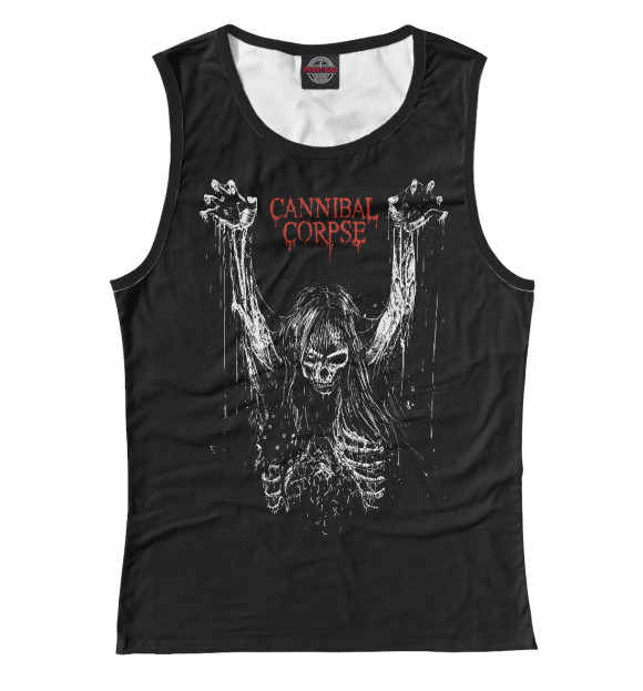 Майка для девочки с изображением Cannibal Corpse цвета Белый