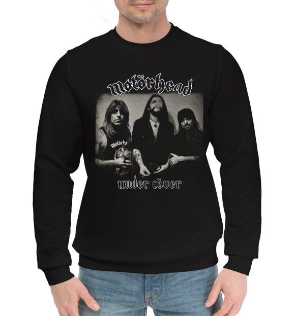 Мужской хлопковый свитшот с изображением Motorhead цвета Черный