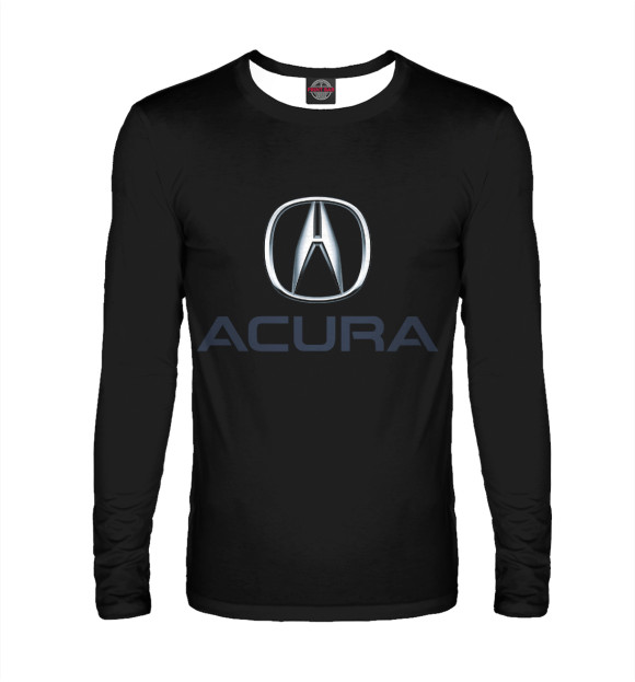Мужской лонгслив с изображением Acura цвета Белый