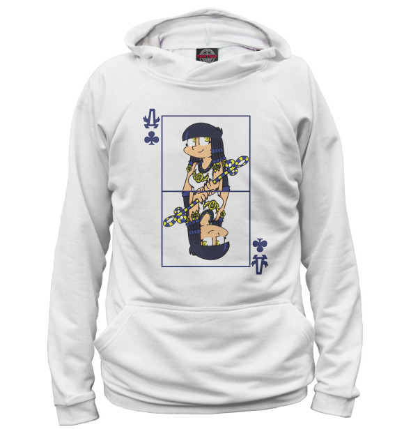 Мужское худи с изображением 13 карт цвета Белый