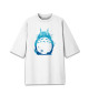 Женская футболка оверсайз Blue Totoro