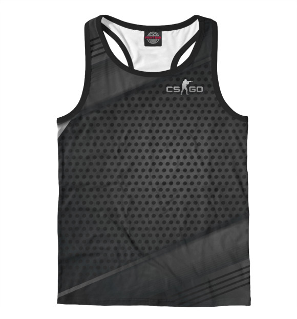 Мужская майка-борцовка с изображением Counter-Strike цвета Белый