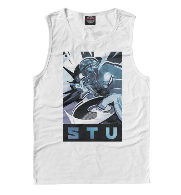 Мужская майка с изображением Сту Brawl Stars цвета Белый