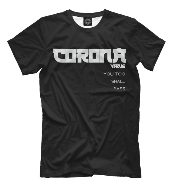 Мужская футболка с изображением Coronavirus цвета Белый