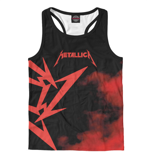 Мужская майка-борцовка с изображением Metallica цвета Белый