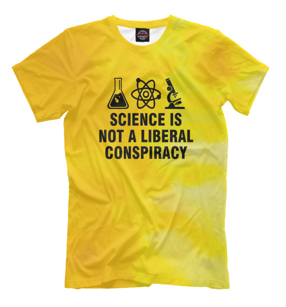 Футболка для мальчиков с изображением Science Is Not A Liberal цвета Белый
