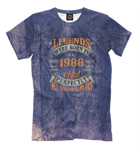 Футболка для мальчиков с изображением Legends Vintage 1988 цвета Белый
