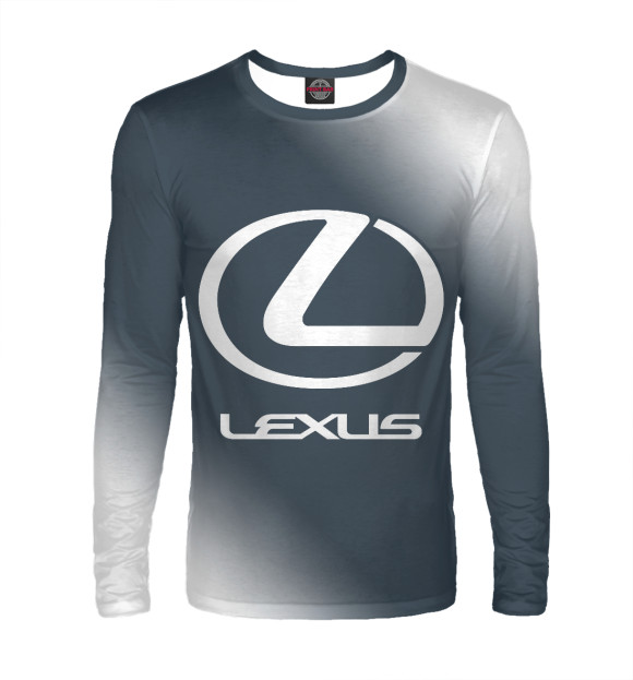 Мужской лонгслив с изображением Lexus / Лексус цвета Белый