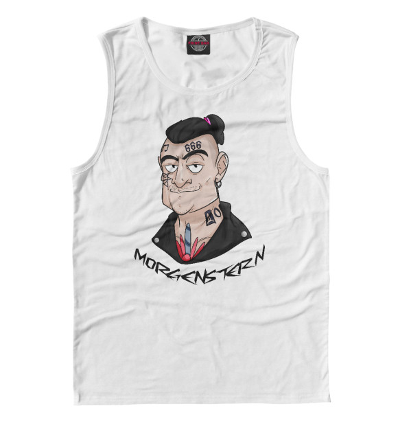 Мужская майка с изображением Моргенштерн цвета Белый