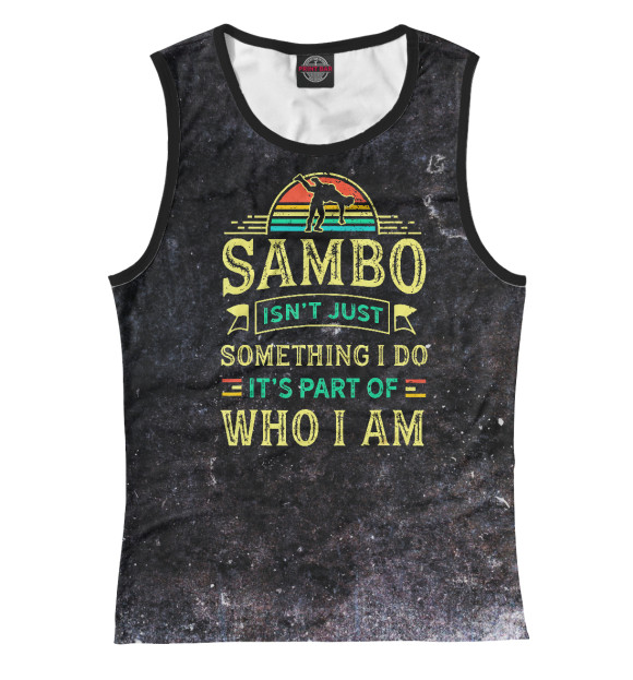 Майка для девочки с изображением Sambo цвета Белый