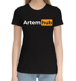 Женская хлопковая футболка Artem / Hub