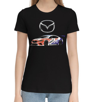 Женская хлопковая футболка Mazda