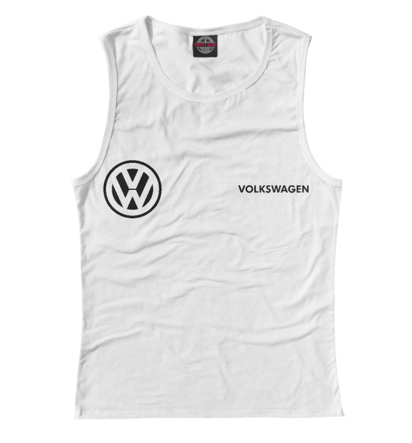 Женская майка с изображением Volkswagen цвета Белый