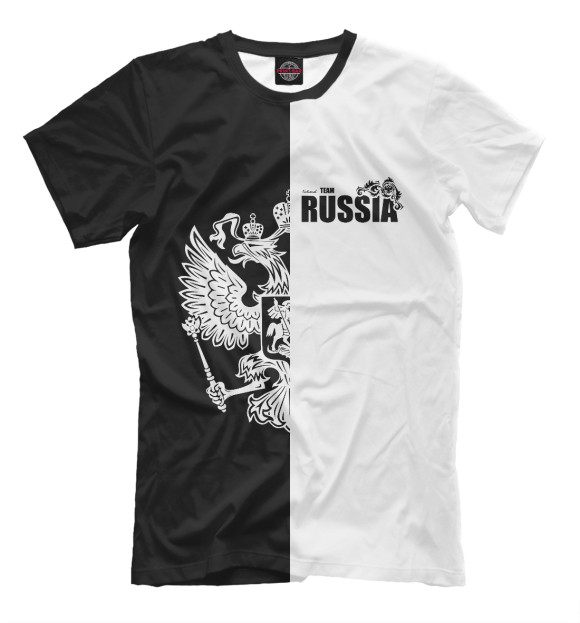 Мужская футболка с изображением National team Russia цвета Белый